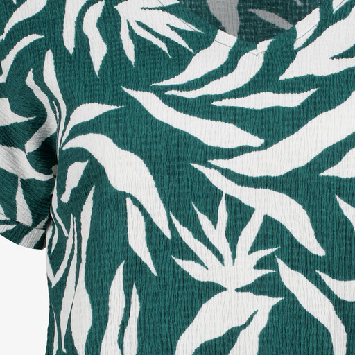 Dames top met print groen wit
