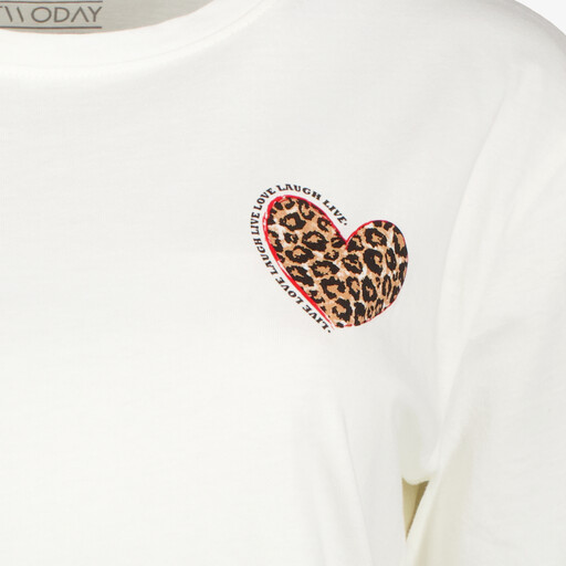 Dames T-shirt met backprint wit