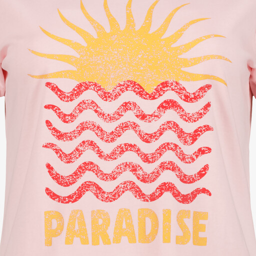 Dames T-shirt met opdruk roze