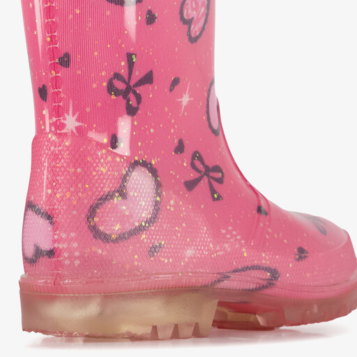 Kinder regenlaarzen met lichtjes roze