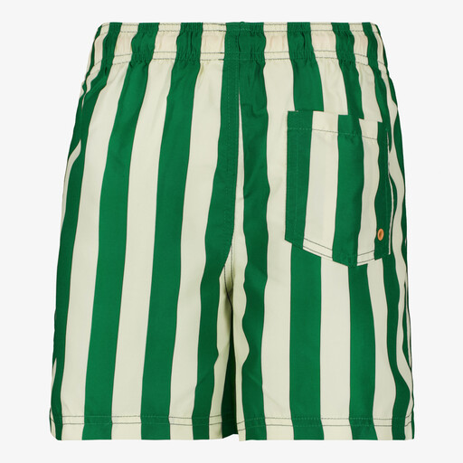 Gestreepte jongens zwembroek groen beige