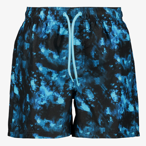 Jongens zwembroek met print zwart blauw