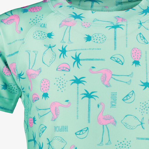 Kinder UV zwemshirt met korte mouwen groen