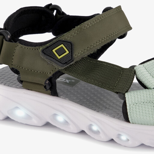 Sandalen jongens groen met lampjes