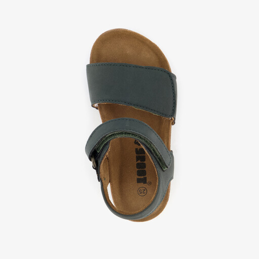 Leren jongens sandalen donkergroen