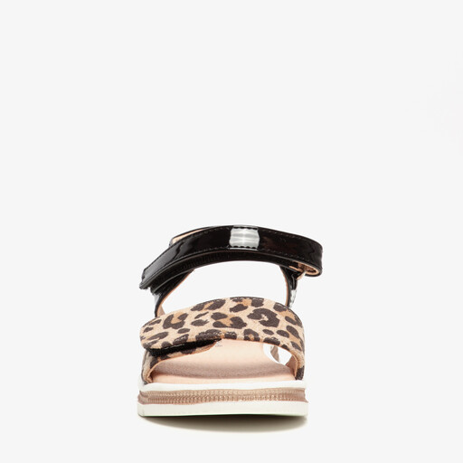 Meisjes lak sandalen met luipaardprint