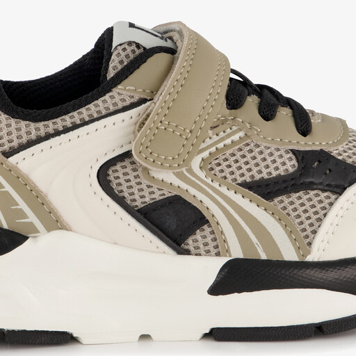 Jongens sneakers beige zwart