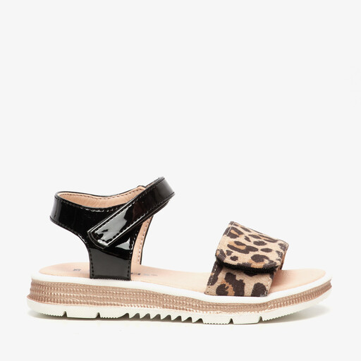 Meisjes lak sandalen met luipaardprint