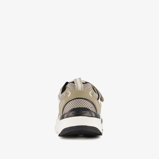 Jongens sneakers beige zwart