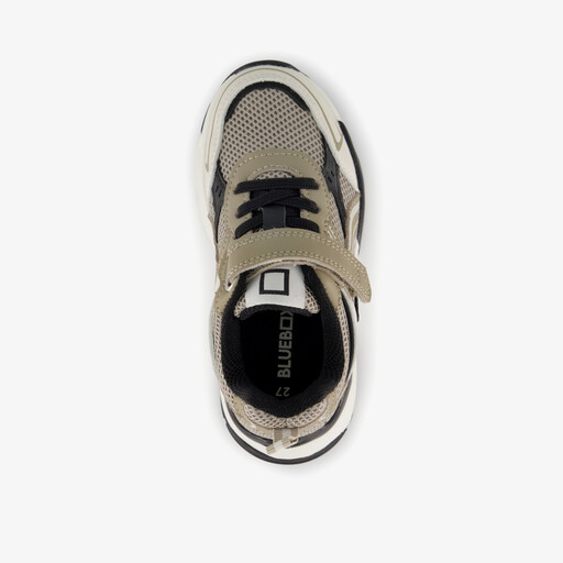 Jongens sneakers beige zwart