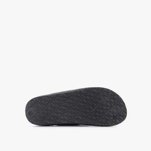 Dames teenslippers met nopjes voetbed zwart