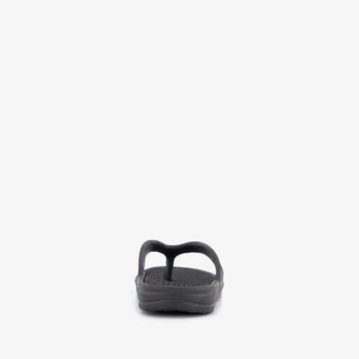 Dames teenslippers met nopjes voetbed zwart