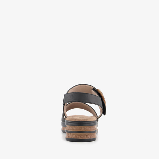 Dames sandalen zwart bruin