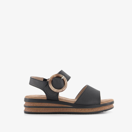 Dames sandalen zwart bruin
