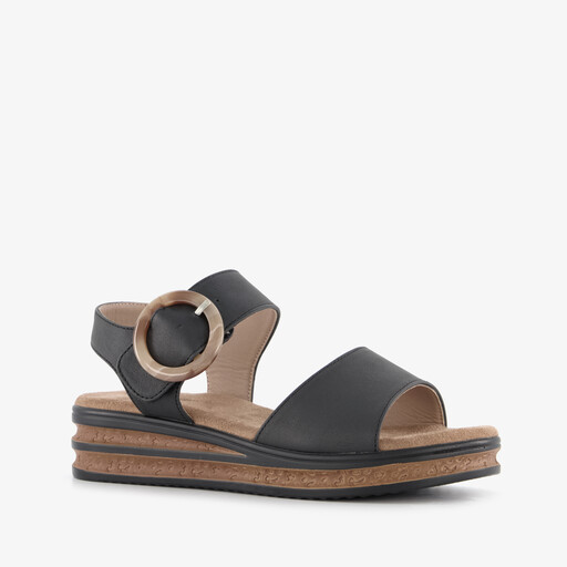 Dames sandalen zwart bruin