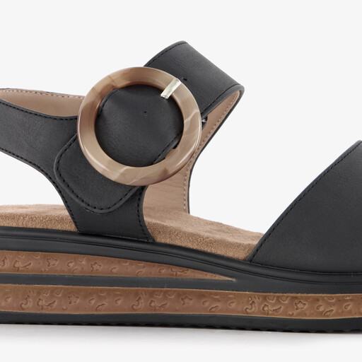 Dames sandalen zwart bruin