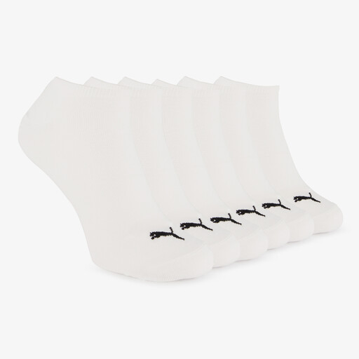 6 paar unisex sneakersokken wit