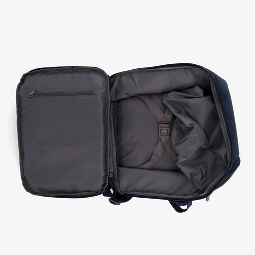 Rugzak en handbagagetas 40 liter blauw