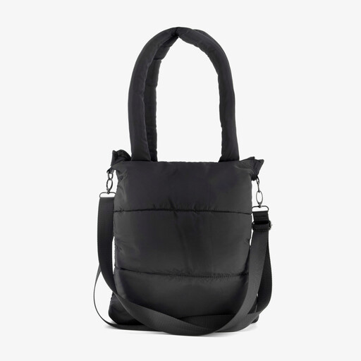 Dames puffer schoudertas zwart