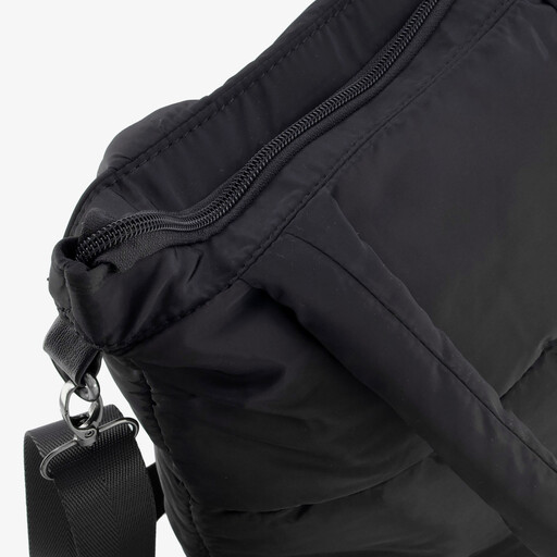 Dames puffer schoudertas zwart