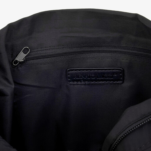 Dames puffer schoudertas zwart