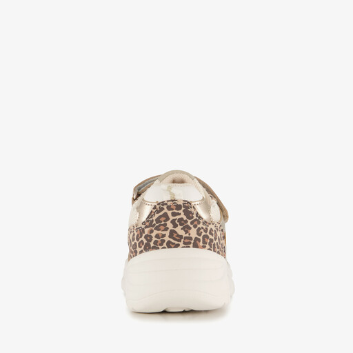 Meisjes sneakers met panterprint wit
