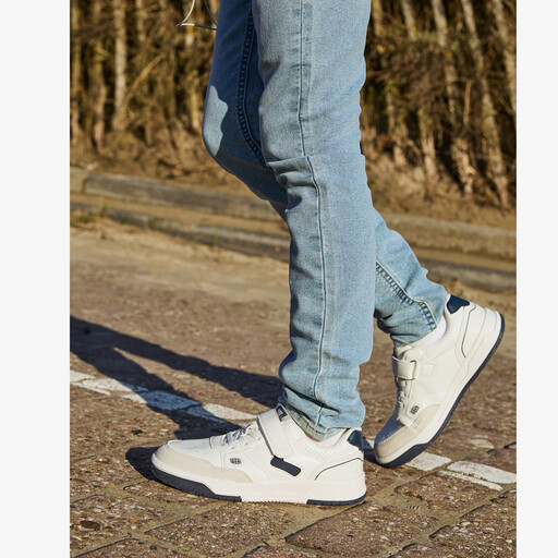 Jongens sneakers wit blauw