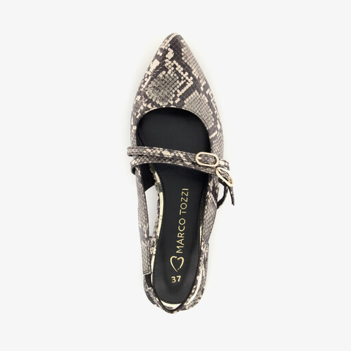 Dames slingbacks met slangenprint