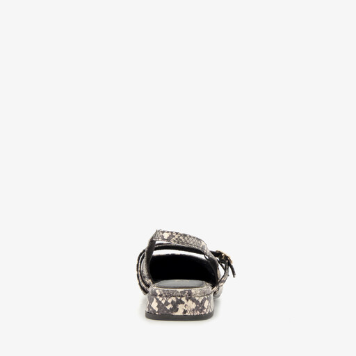 Dames slingbacks met slangenprint
