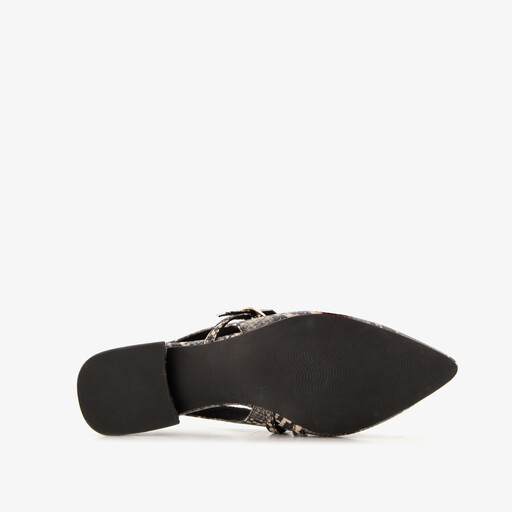 Dames slingbacks met slangenprint