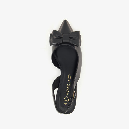 Dames slingback pumps met strik zwart