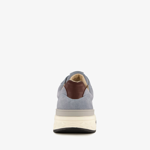 Suède heren sneakers blauw