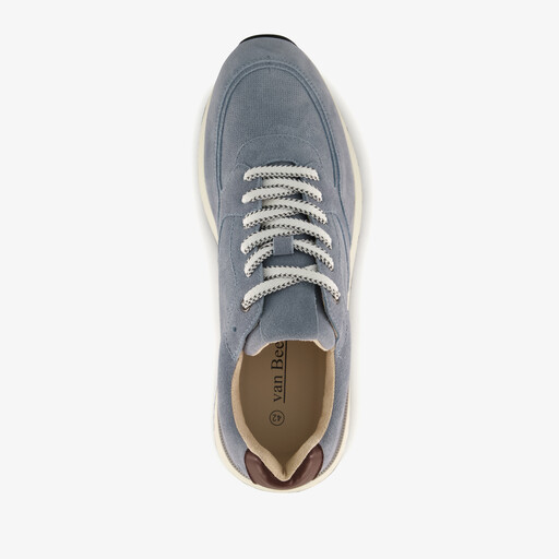 Suède heren sneakers blauw