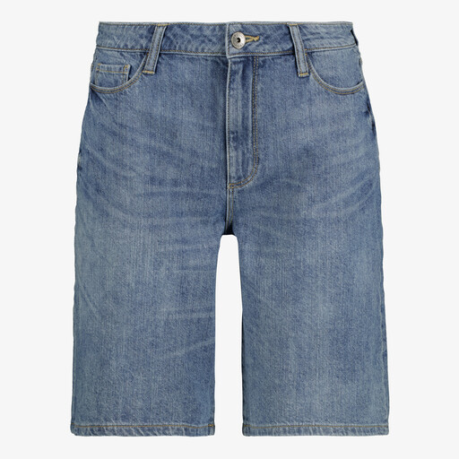 Baggy dames denim bermuda medium blauw
