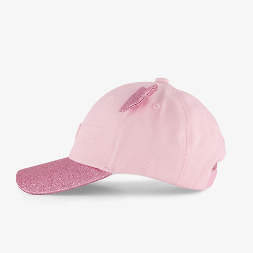 Meisjes pet met kattenoortjes roze