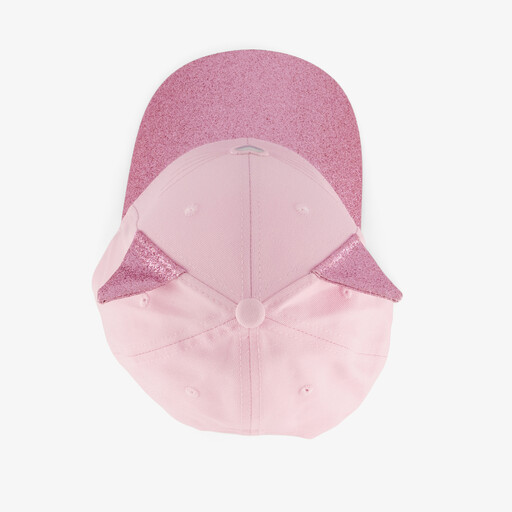 Meisjes pet met kattenoortjes roze