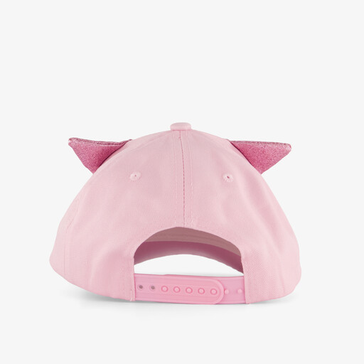 Meisjes pet met kattenoortjes roze