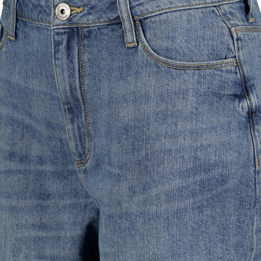 Baggy dames denim bermuda medium blauw