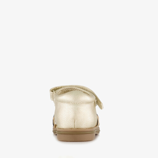 Meisjes sandalen met dierenprint goud