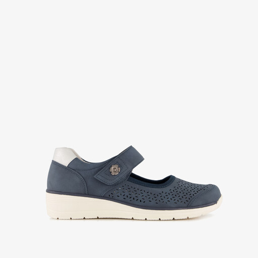 Dames ballerina's donkerblauw