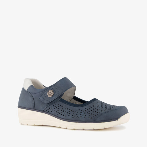 Dames ballerina's donkerblauw