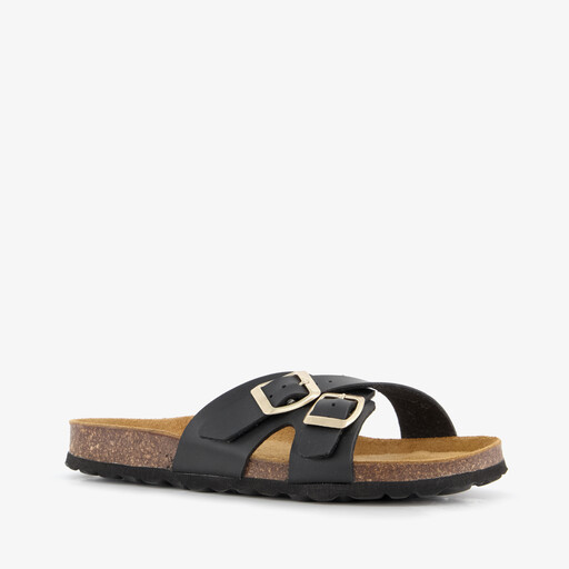 Dames bio slippers zwart