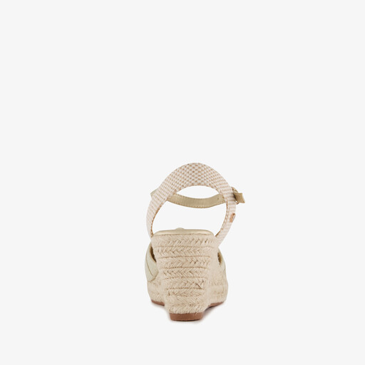 Dames espadrilles goud beige