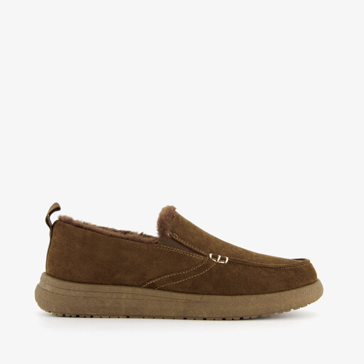 Gevoerde heren pantoffels bruin