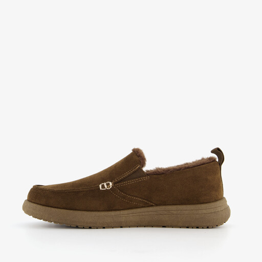 Gevoerde heren pantoffels bruin