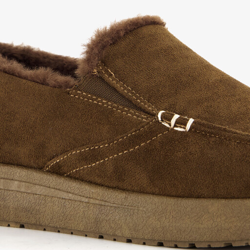 Gevoerde heren pantoffels bruin