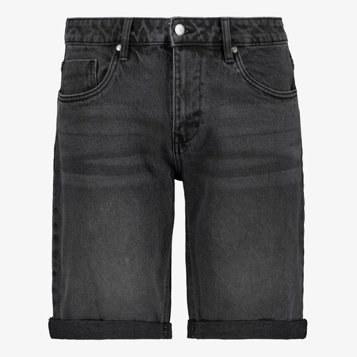 Heren denim short zwart