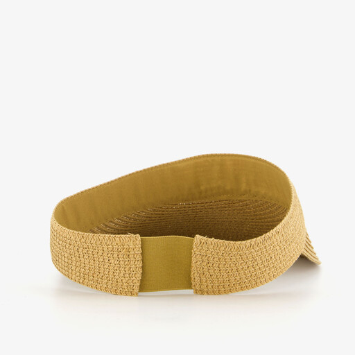 Dames stro zonneklep bruin