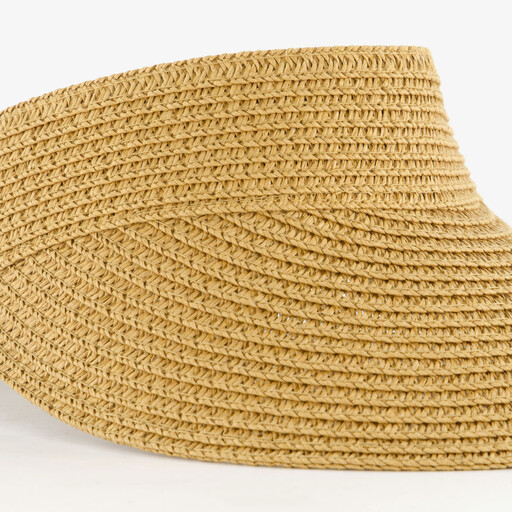 Dames stro zonneklep bruin