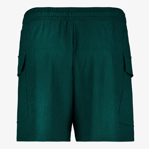 Dames short met klepzakken groen